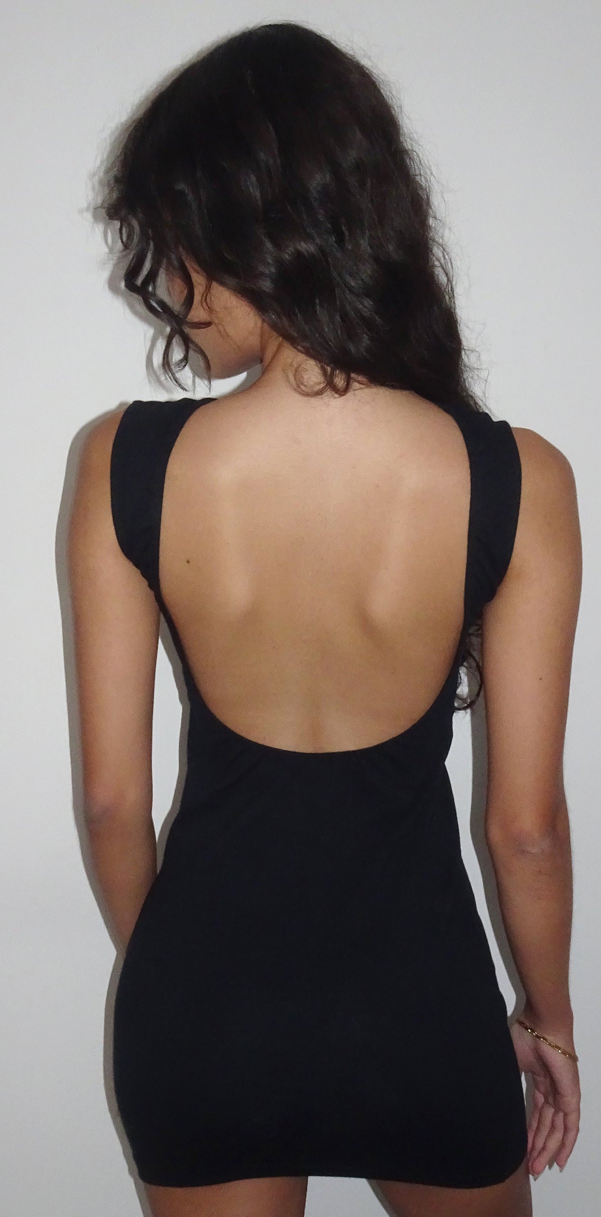 Urchin Valley Linen Low Back Mini Dress