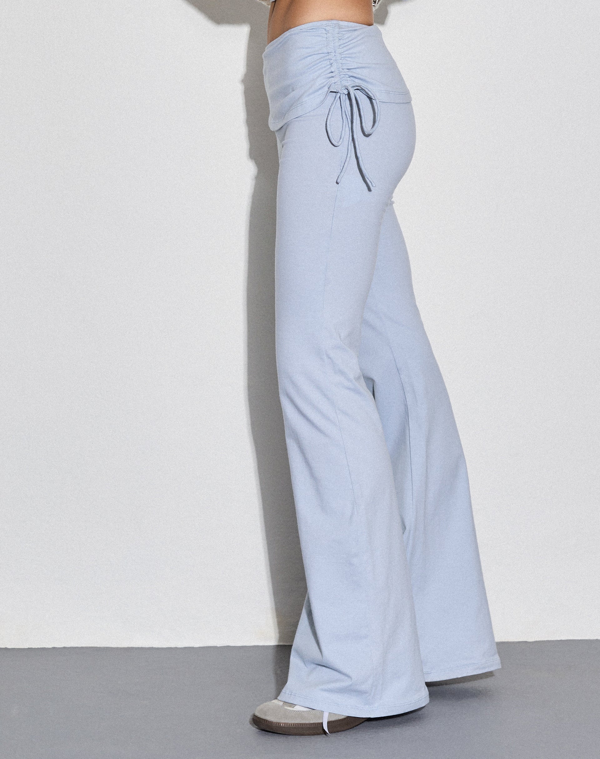 Baby Blue Flare Trouser with Overskirt