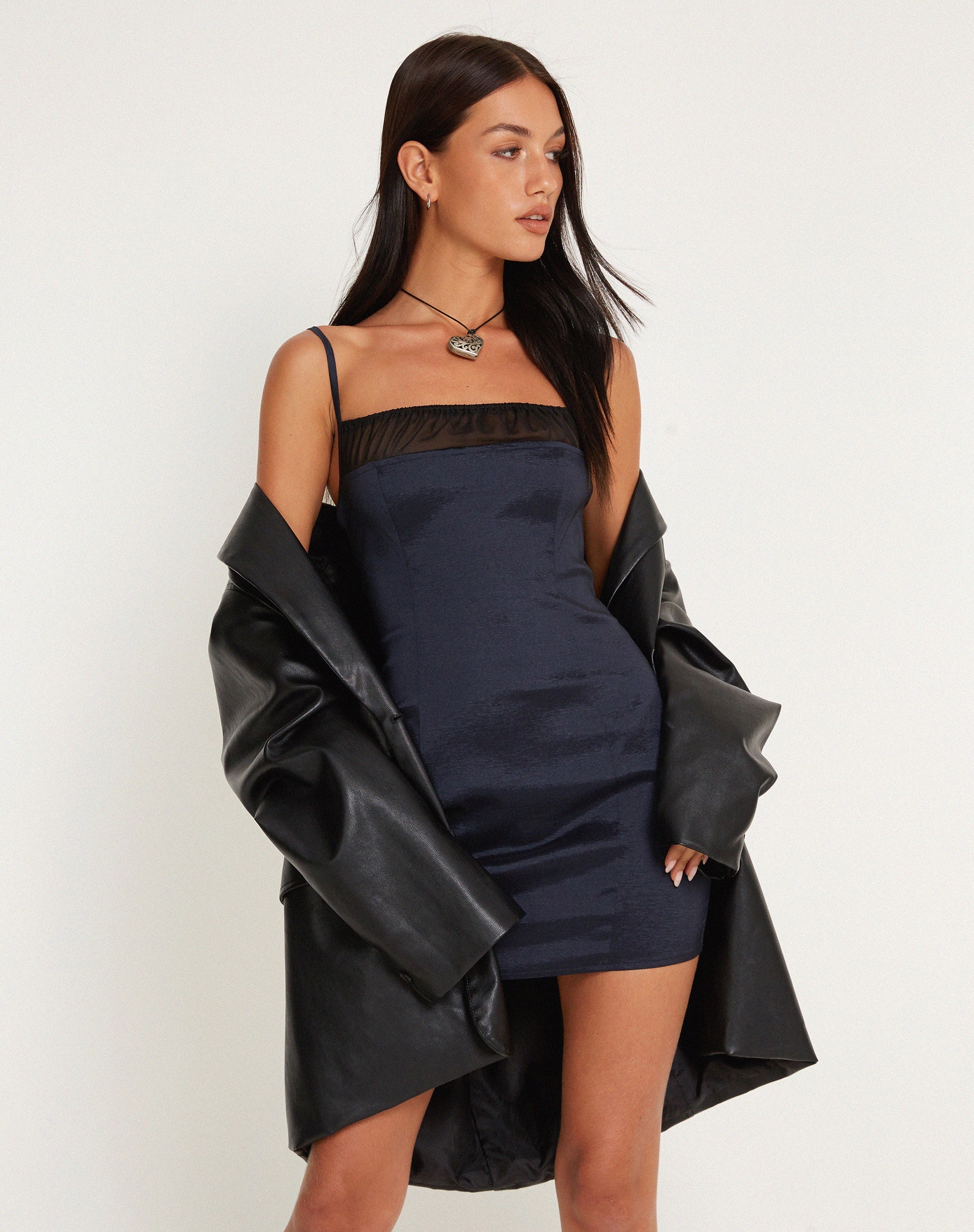 motel rocks satin mini dress Coda Slip Dress in Satin Forest Green