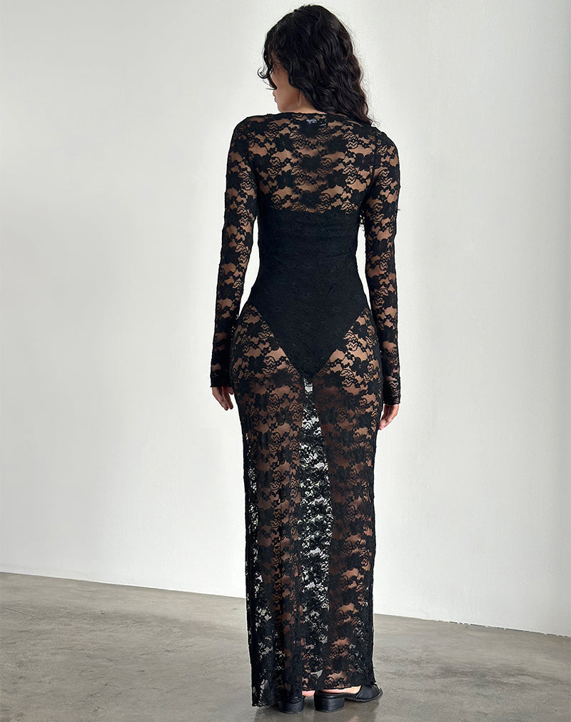 Sophie Unlined Maxi Dress in Black Jasmine Lace Sophie Unlined Maxi Dress in Black Jasmine Lace