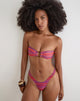 Image of Sorawa Bikini Top in Purple and Red Radiant Lines