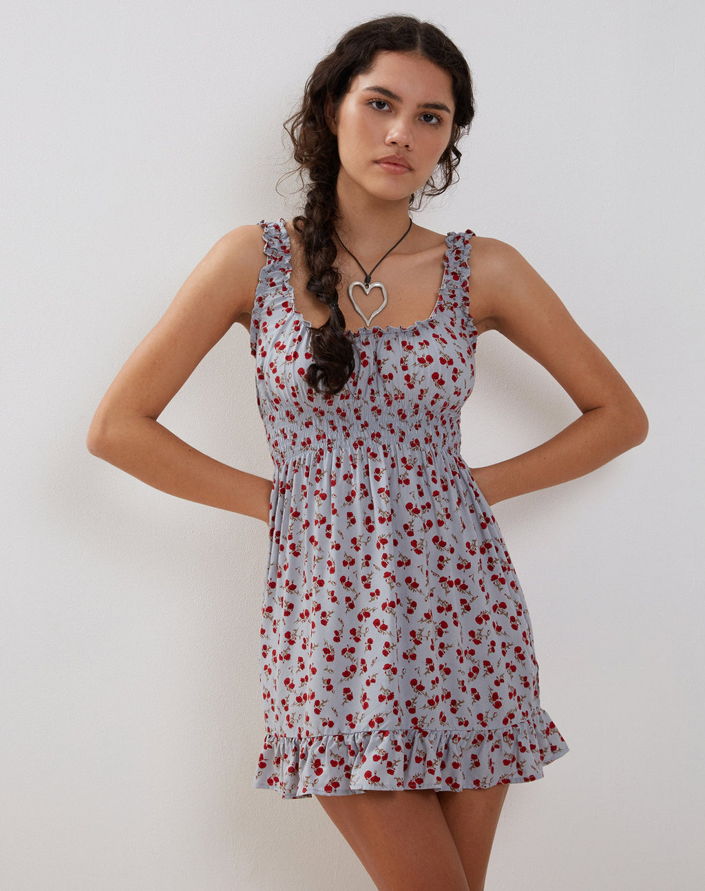 Soyata Mini Day Dress in Blue Floral Ditsy