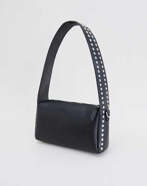バッグ Studded Leather Shoulder Bag ( black) STUDDED-SHOULDER-BAG-BLACK-