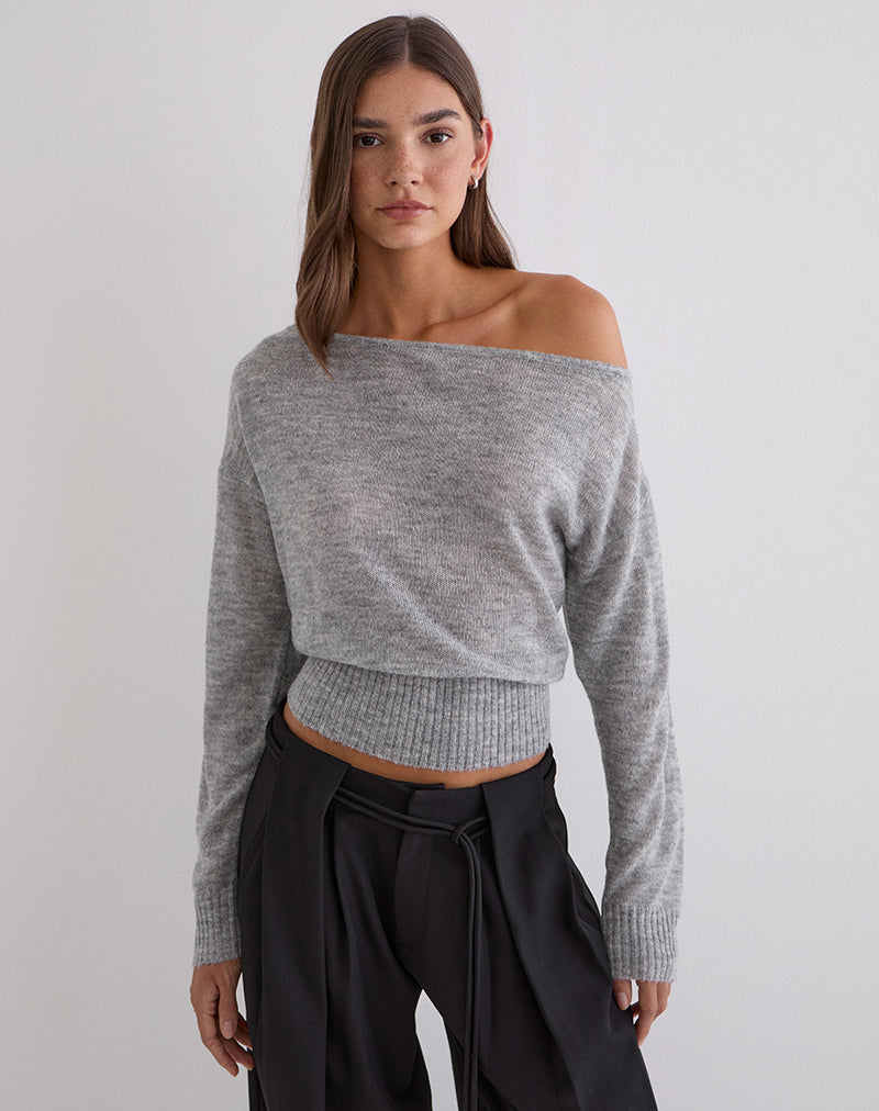 Image of Suena Asymmetric Jumper in Grey