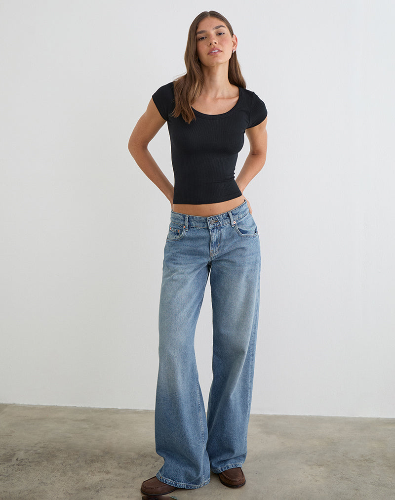 Image of Sumala Tee in Thick Rib Black