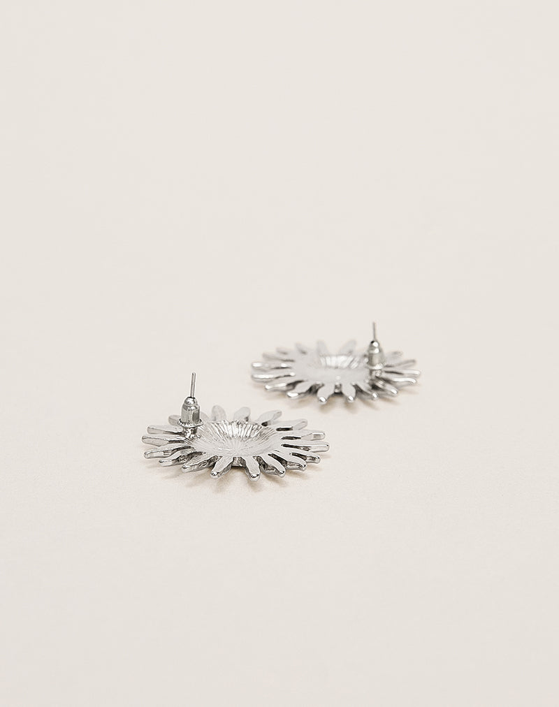 Image of Silver Plated Sun Earrings
