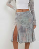 Image of Sloane Midi Skirt in Pastel Floral Lace