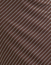 Diagonal Striped Flock Brown and Cream