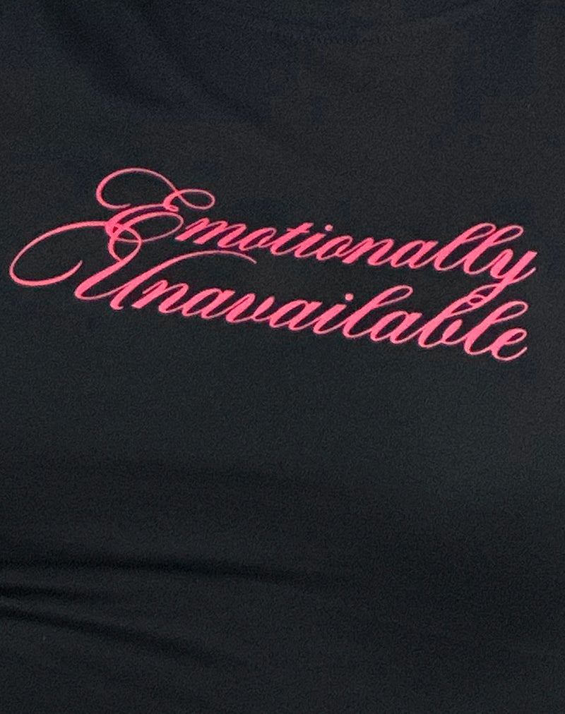 トップス EMOTIONALLY UNAVAILABLE MEMORY TEE Emotionally Unavailable Organic Cotton Graphic T-shirt