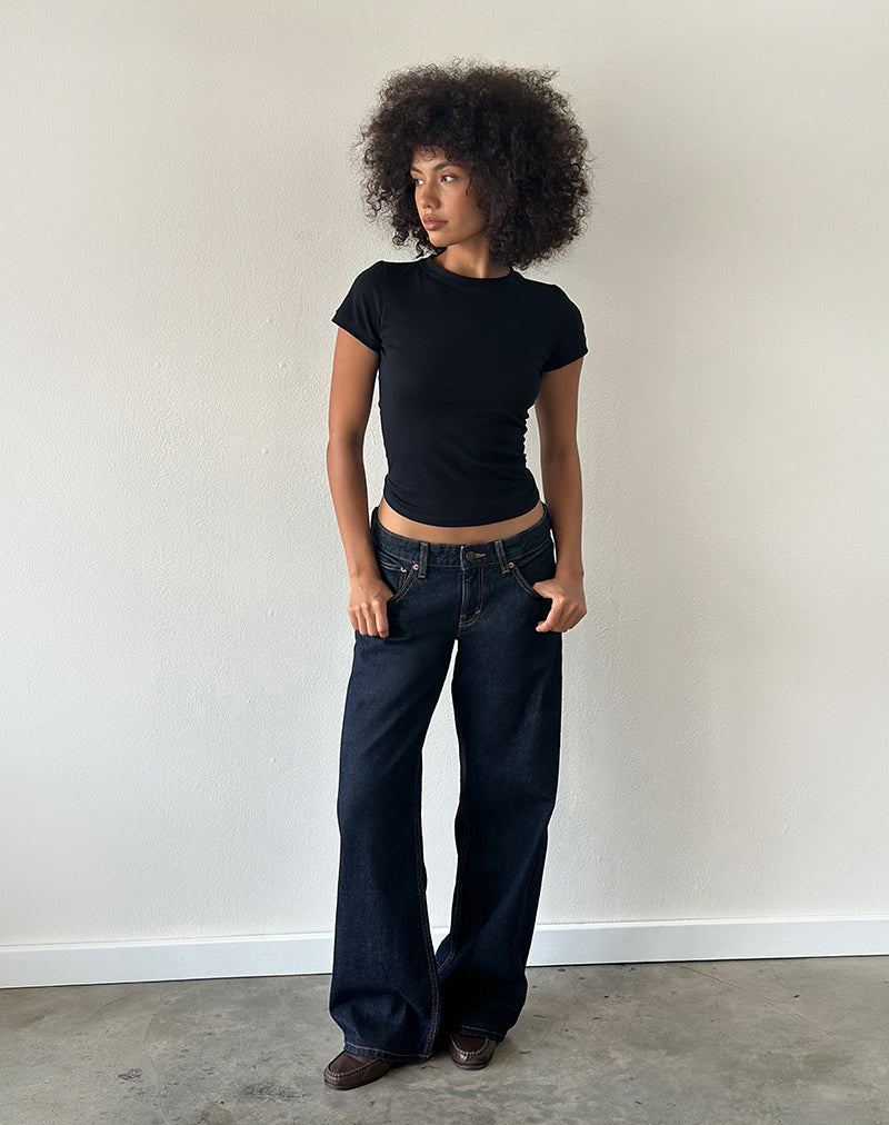 Image of Low Rise Parallel Jeans in Indigo