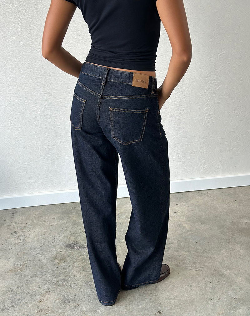 Image of Low Rise Parallel Jeans in Indigo