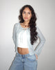 Image of Tabitha Tie Front Cardigan in Powder Blue