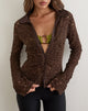 Image of Tamy Fitted Shirt in Lace Brown