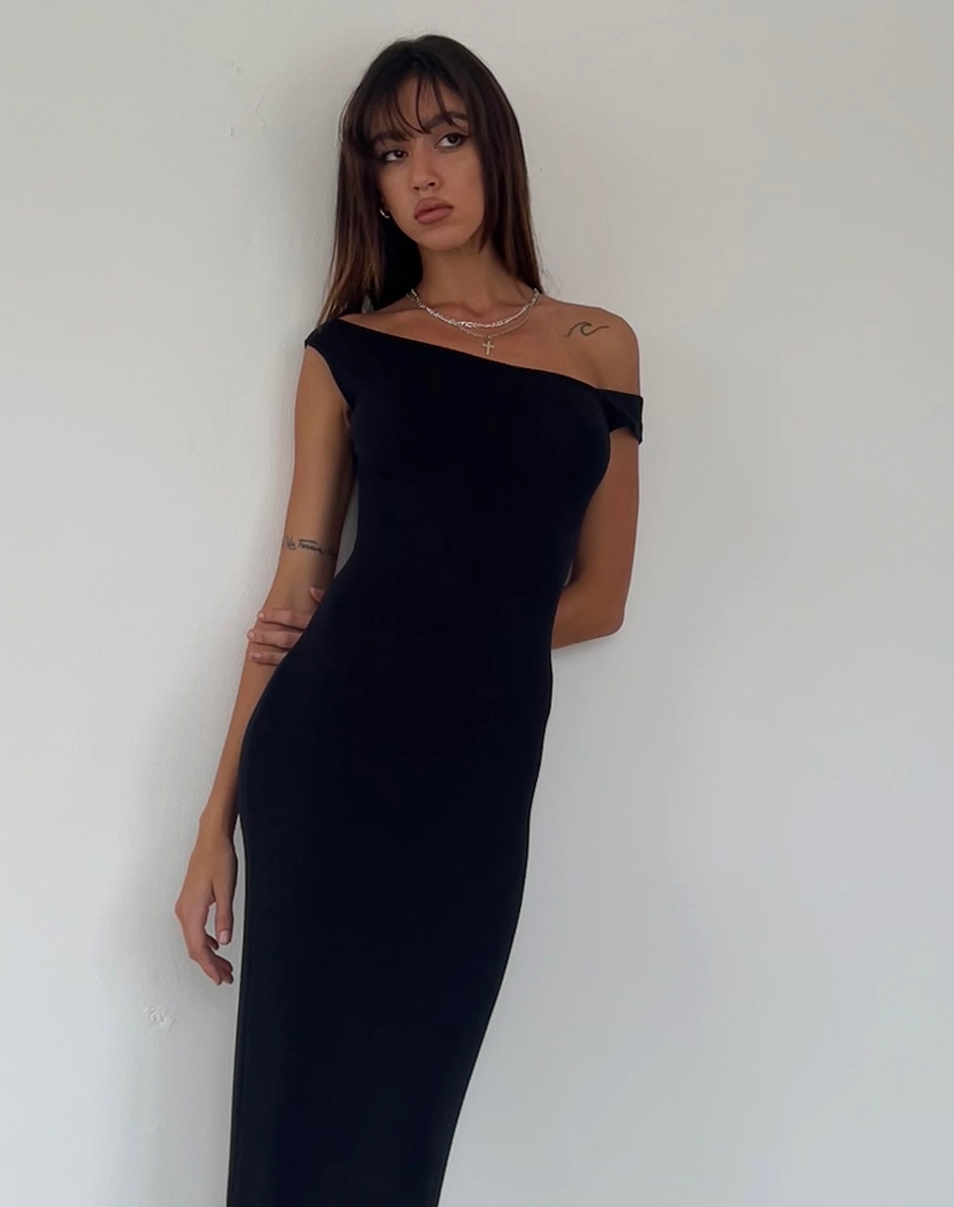 Image of Tehyun Maxi Dress in Rib Black