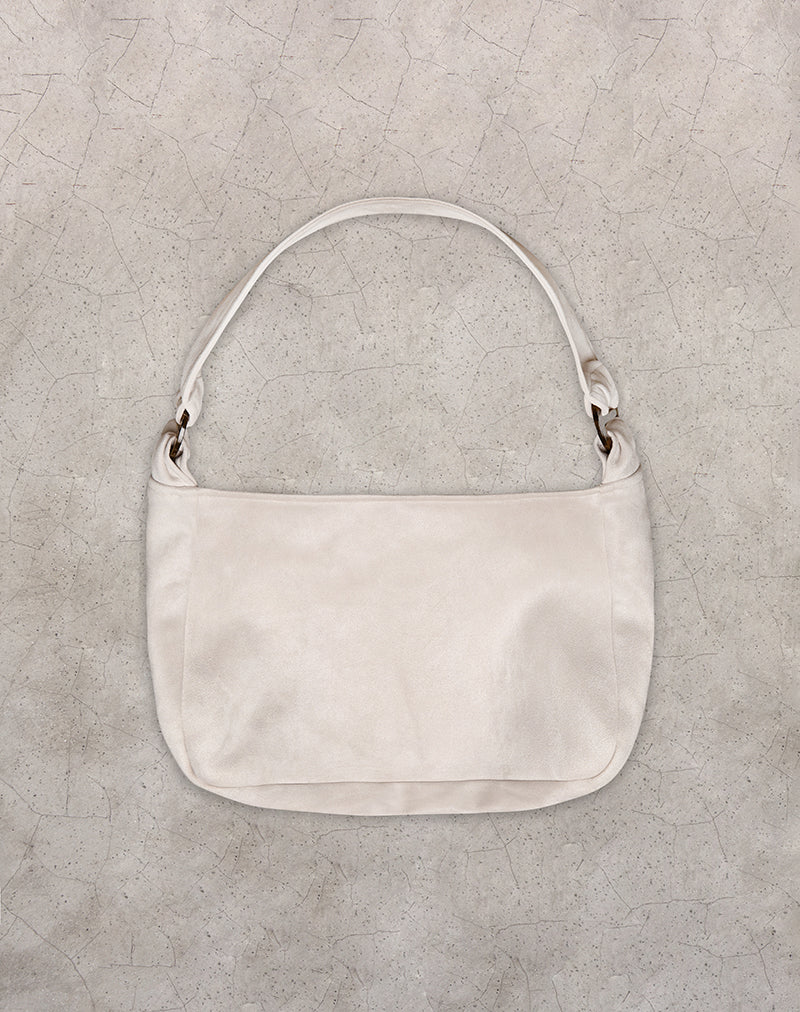 Tetira Bag with Double Tortoise Shell Buckle in Cream