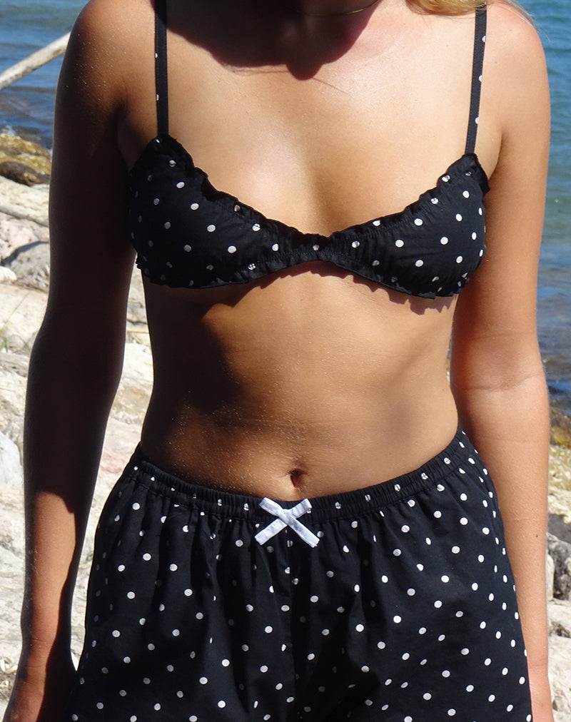 Image of Tiga Bralette in Polka Black