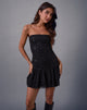 Image of Tinosa Corset Dress in Ruffle Sequin Black