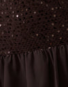  Ruffle Sequin Brown