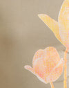 Slate Green Blurry Lily Print