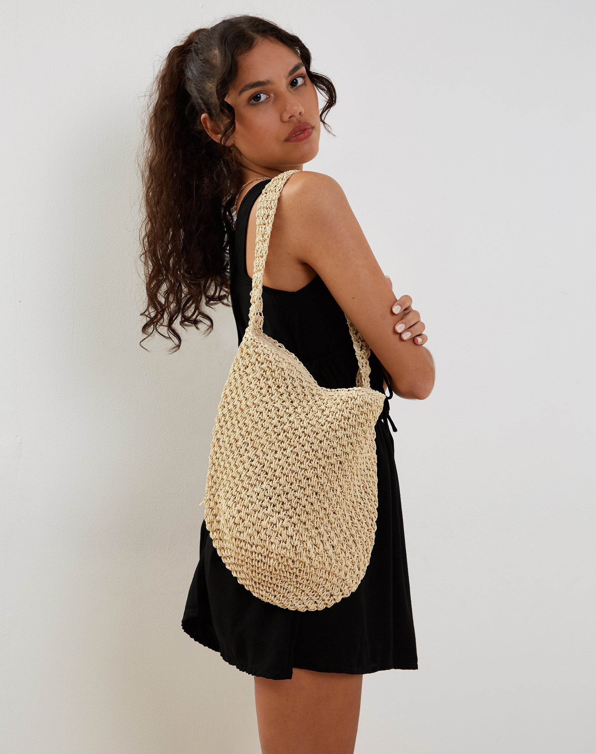 Image of Tito Crochet Tote Bag in Ivory