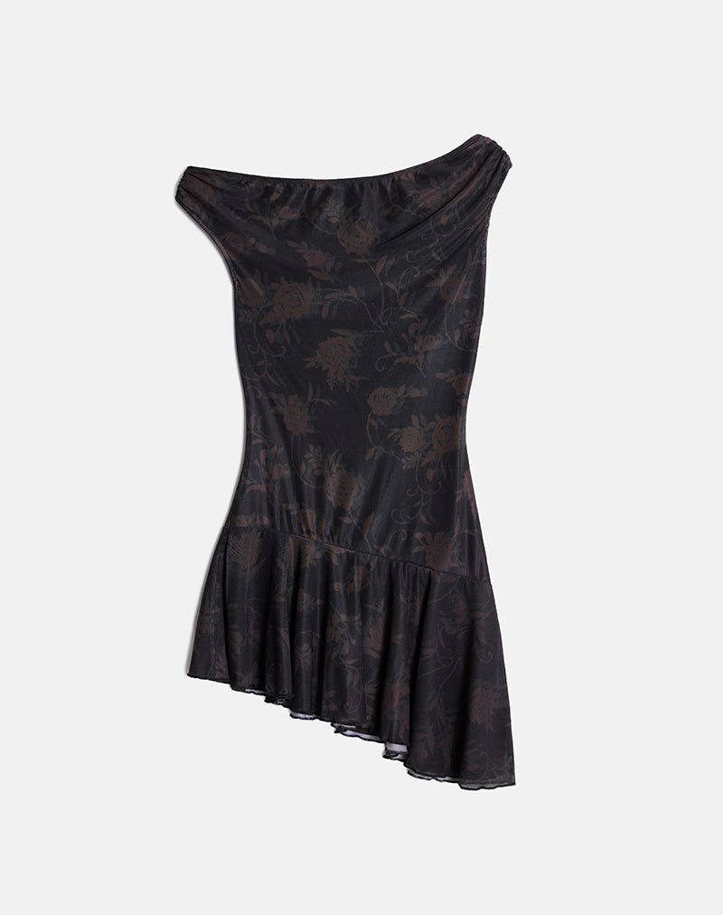 Image of Tohari Mini Dress in Dynamic Rose