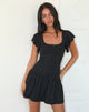 Image of Toinette Drop Waist Mini Dress in Black