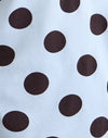 Blue with Brown Polka