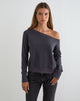 Image of Toria Sweatshirt in Blackened Pearl