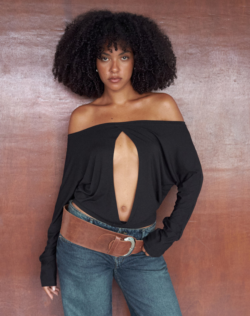 Image of Toshi Long Sleeve Top in Jersey Black