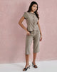 Image of Tunian Capri Trouser in Tailoring Light Taupe