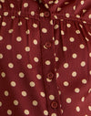 Burnt Red with Polka Print