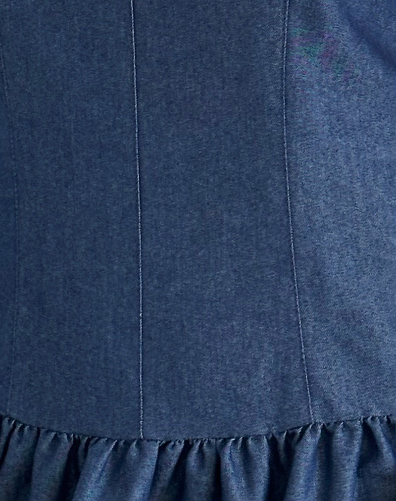white christmas dresses Denim Indigo Maxi Dress