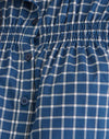 navy tartan poplin