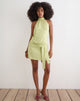 Image of Vakali Halterneck Mini Dress in Rayon Jersey Pistachio