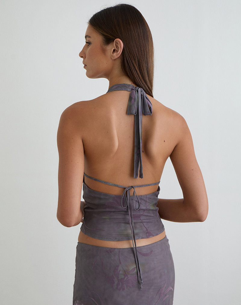 Image of Valila Top in Flare Flower Purple