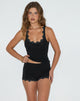 Image of Selya Daisy Applique Short in Black