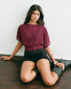 Image of Wahita Top in Chiffon Burgundy