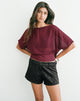 Image of Tanur Mini Short in Black Floral Furnishing Satin Jacquard