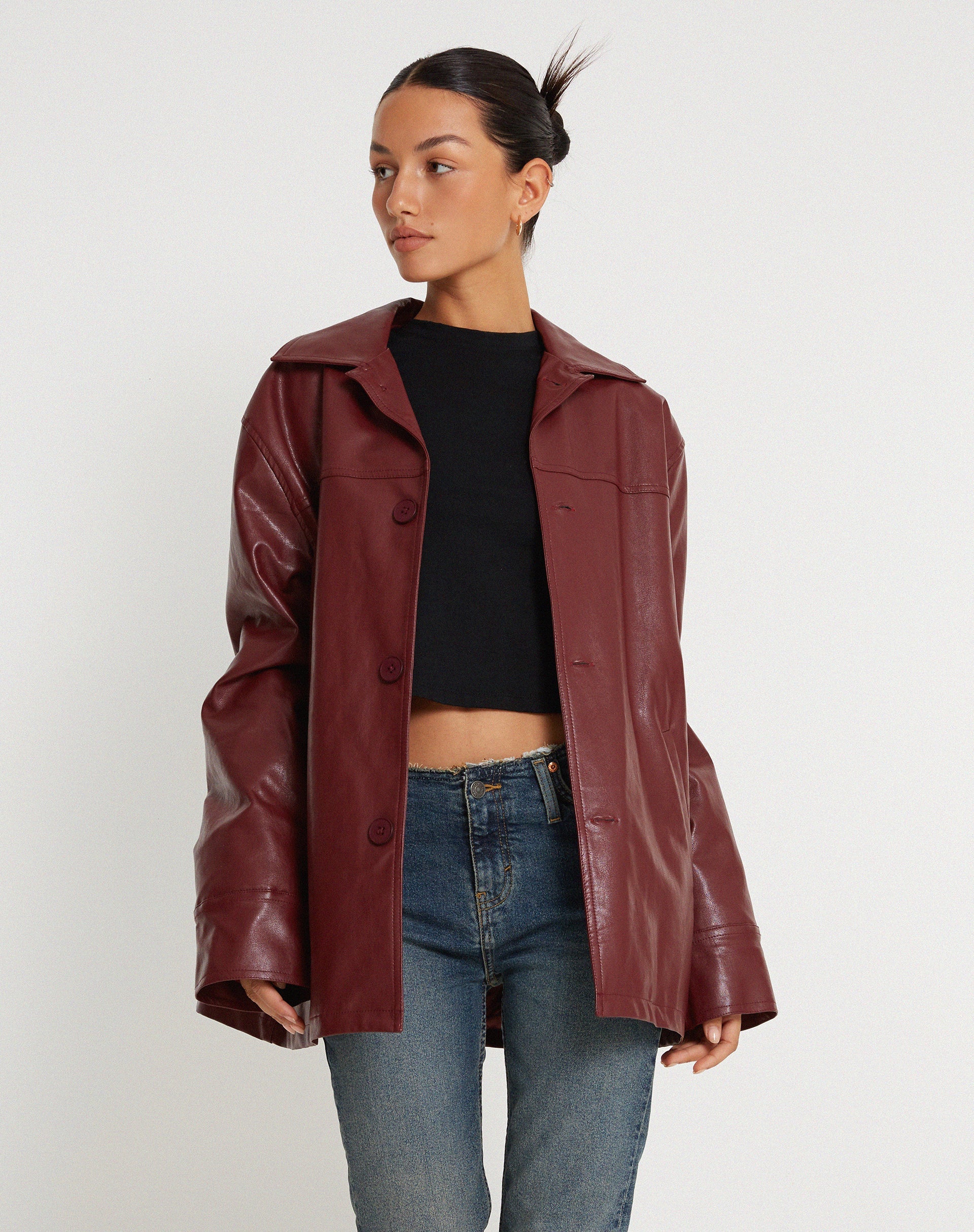 Redwood Pu Leather Jacket | Walta – motelrocks-com-us