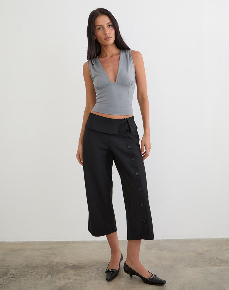 Image of Wamari Capri Trouser in Tailoring Black