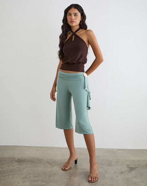 Aqua Grey Capri Trousers | Wasana – motelrocks-com-us