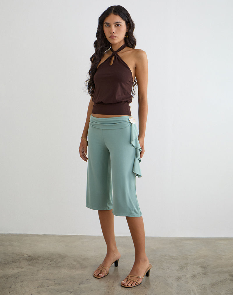 Aqua Grey Capri Trousers | Wasana – motelrocks-com-us