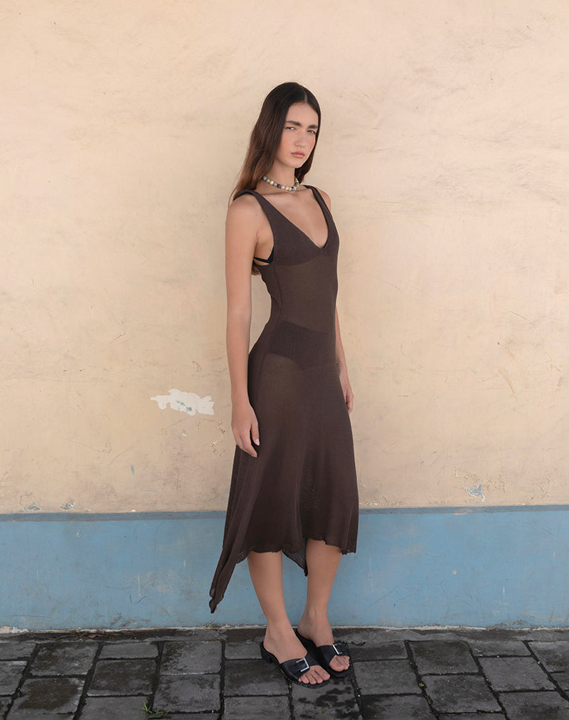 Rabindra Maxi Dress in Brown