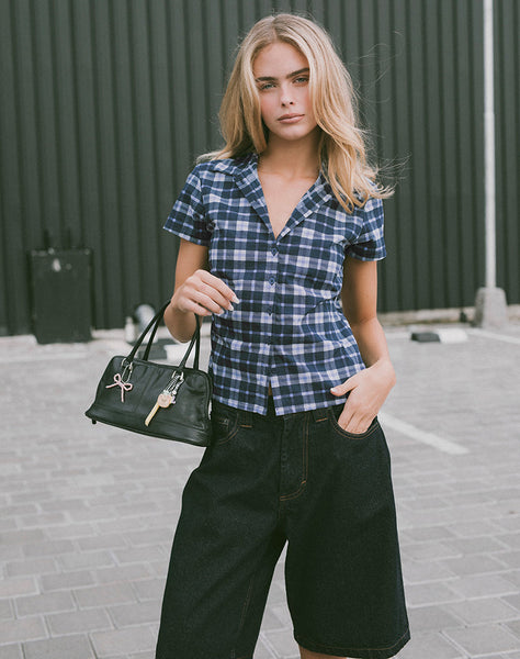 Dark Blue Tartan Shirt | Wilman – motelrocks-com-us