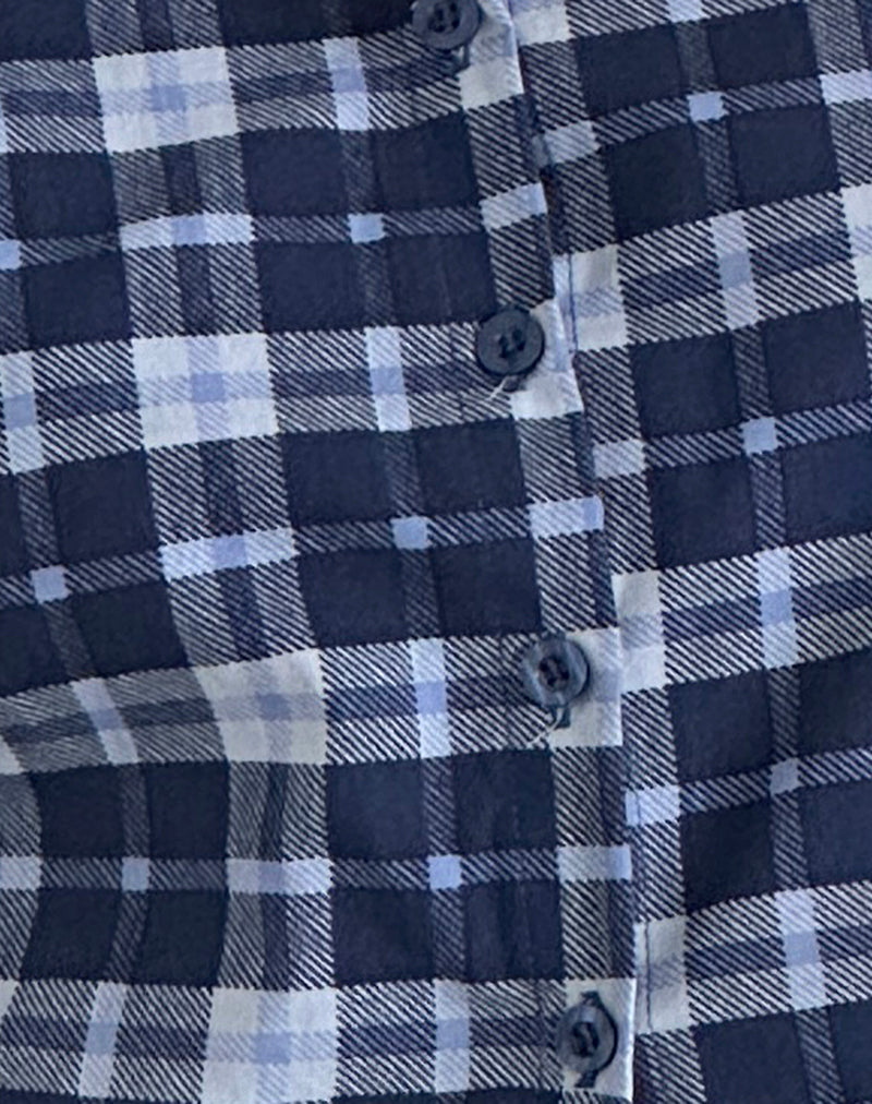 Dark Blue Tartan Shirt | Wilman – motelrocks-com-us Dark Blue Tartan Shirt | Wilman – motelrocks-com-us