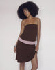 Image of Wiste Midi Dress in Bitter Chocolate Grey Lavender Combination