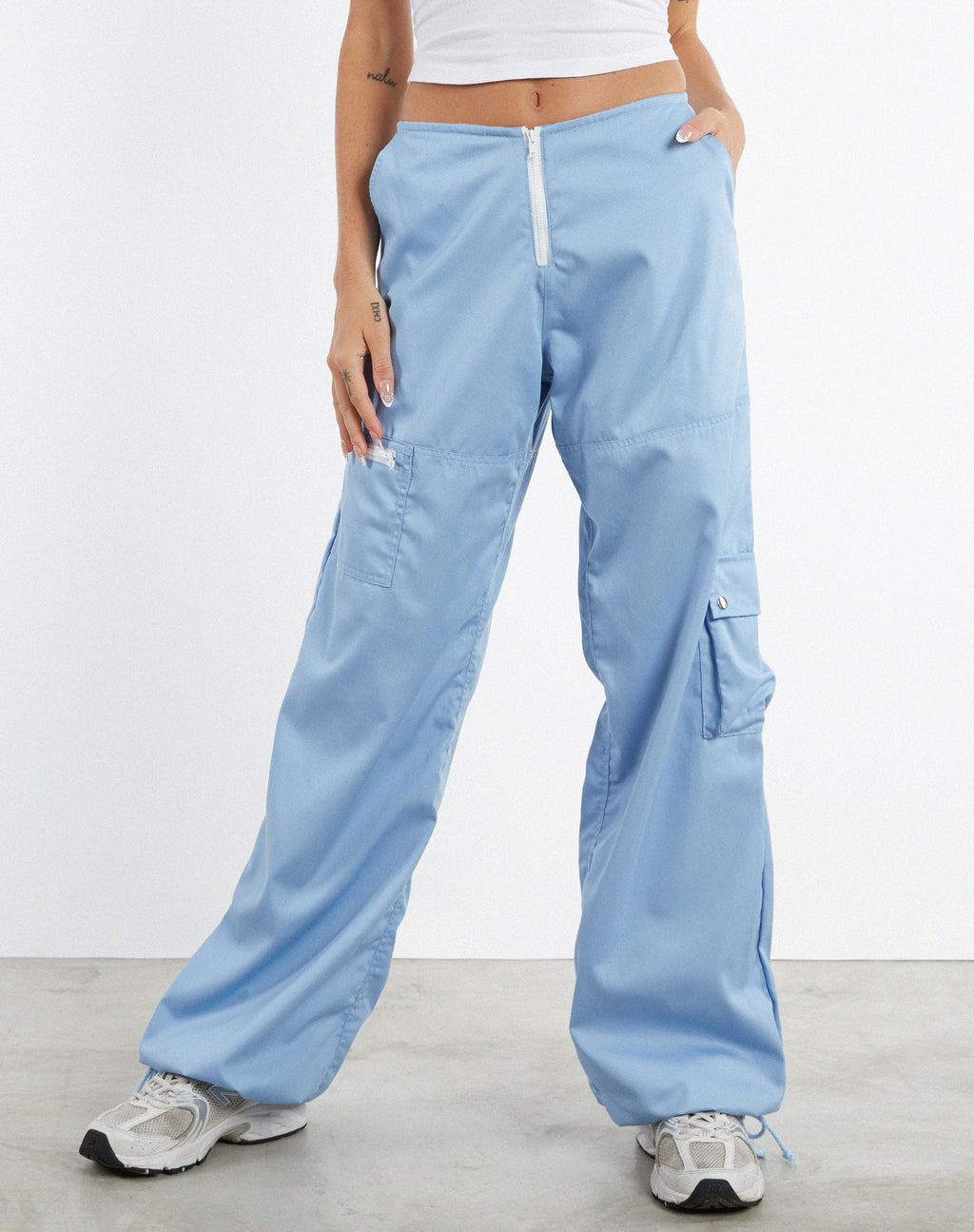 Xander Cargo Trouser in Cotton Drill Blue