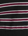 Stripe Knit Black Burgundy