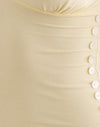 Rayon Lemon with Pearl Button Trim