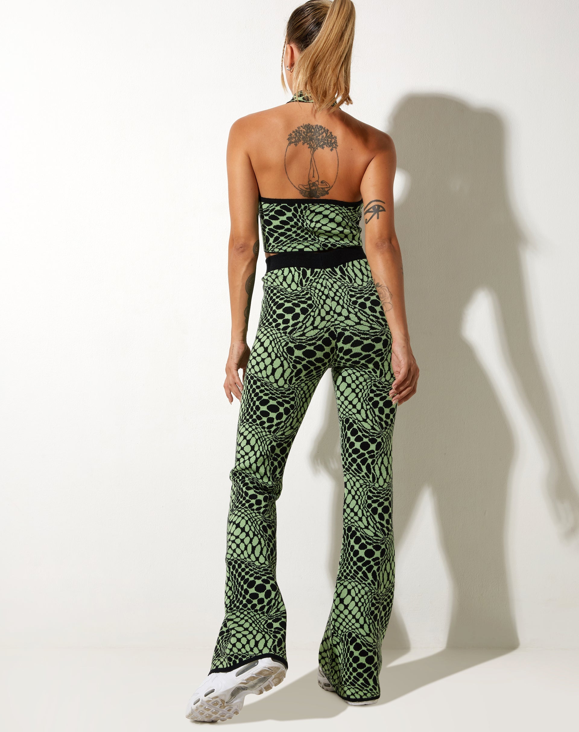 image of Yuana Trouser in Geo Polka Arcadian Green